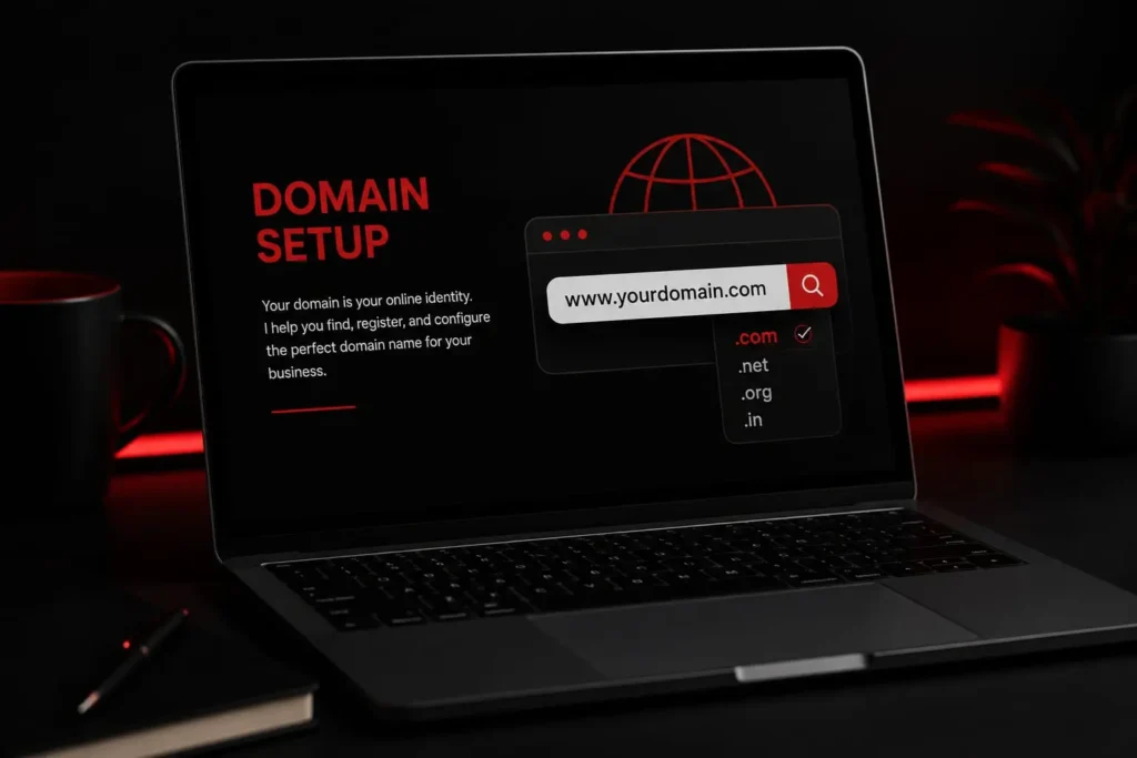 Domain setup service for business websites